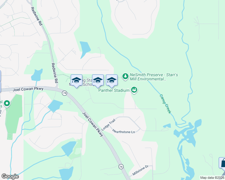 map of restaurants, bars, coffee shops, grocery stores, and more near 193 Panther Path in Fayetteville