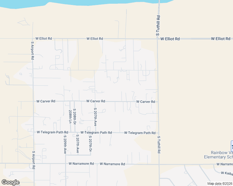 map of restaurants, bars, coffee shops, grocery stores, and more near 20526 West Carver Road in Buckeye