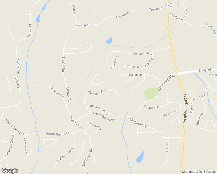 map of restaurants, bars, coffee shops, grocery stores, and more near 1015 Buckhorn Bend in Locust Grove