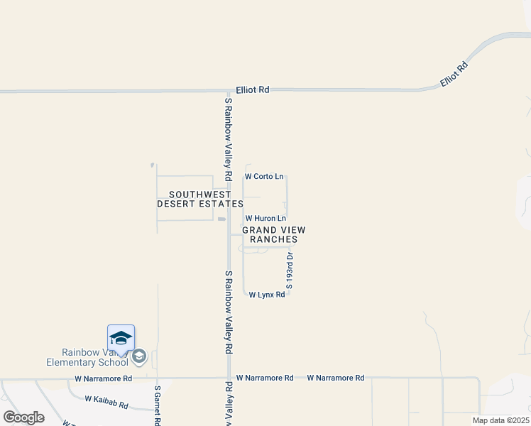 map of restaurants, bars, coffee shops, grocery stores, and more near 19350 West Huron Lane in Buckeye