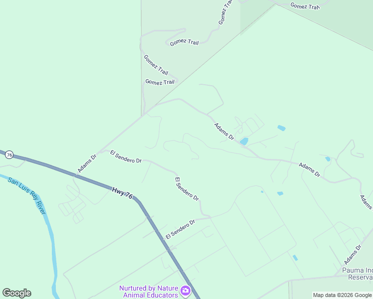 map of restaurants, bars, coffee shops, grocery stores, and more near 15201 Topa Road in Pauma Valley
