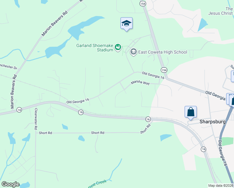 map of restaurants, bars, coffee shops, grocery stores, and more near 289 Marsha Way in Sharpsburg