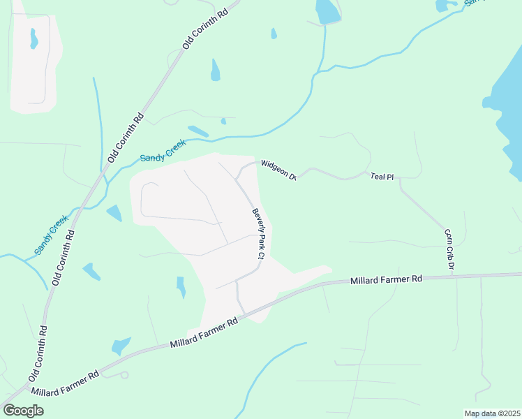 map of restaurants, bars, coffee shops, grocery stores, and more near 195 Beverly Park Court in Newnan