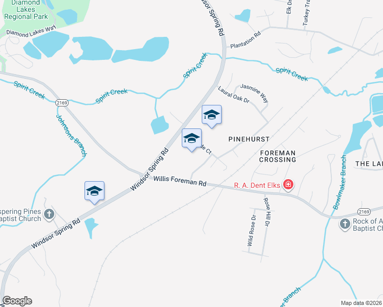 map of restaurants, bars, coffee shops, grocery stores, and more near 2413 Willis Foreman Road in Hephzibah