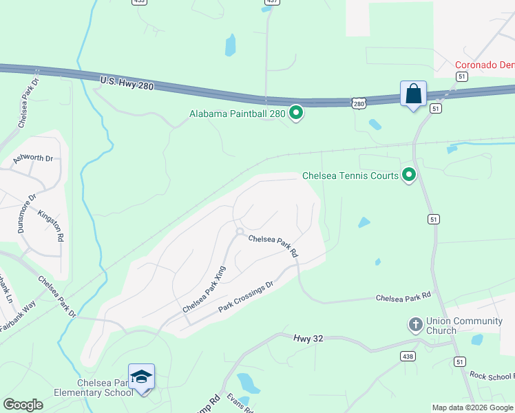 map of restaurants, bars, coffee shops, grocery stores, and more near Chelsea Park Road in Chelsea