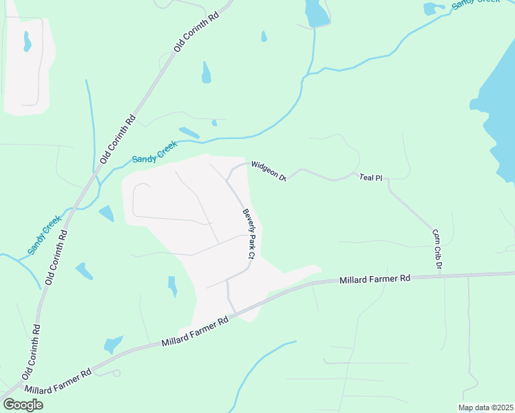 map of restaurants, bars, coffee shops, grocery stores, and more near 195 Beverly Park Court in Newnan