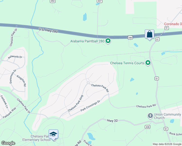 map of restaurants, bars, coffee shops, grocery stores, and more near Chelsea Park Road in Chelsea