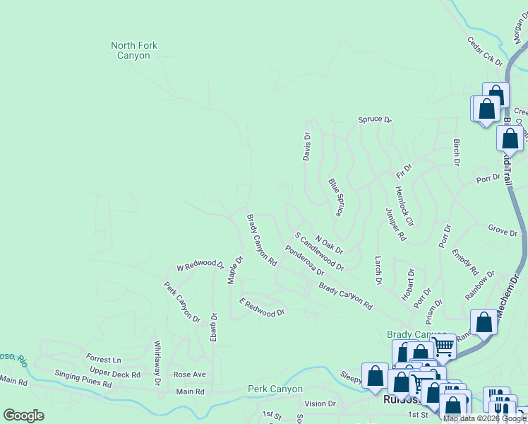 map of restaurants, bars, coffee shops, grocery stores, and more near 105 Ash Drive in Ruidoso