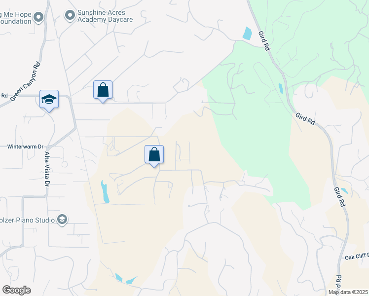 map of restaurants, bars, coffee shops, grocery stores, and more near 2554 Vía Rancheros in Fallbrook