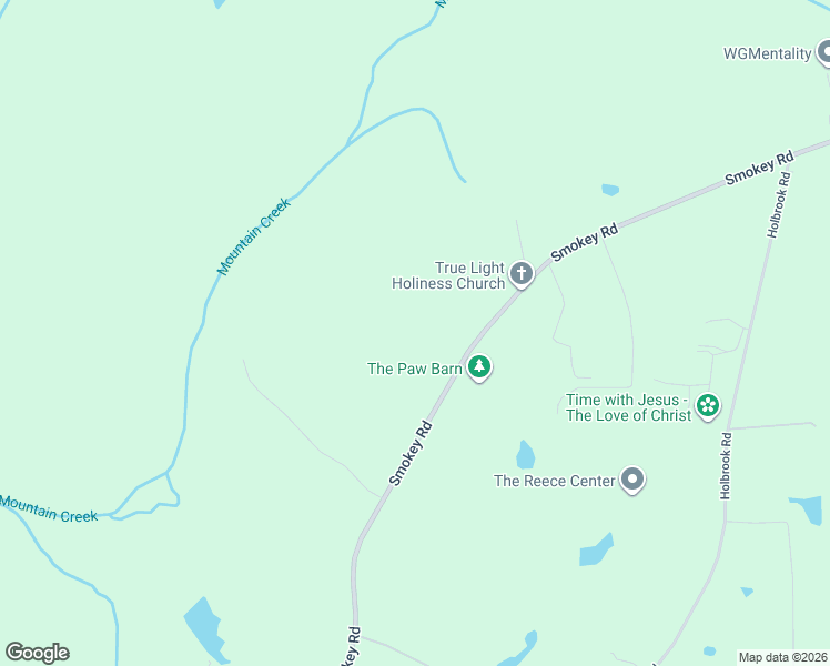 map of restaurants, bars, coffee shops, grocery stores, and more near 2103 Smokey Road in Newnan