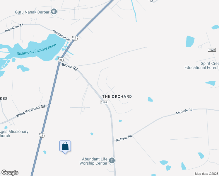 map of restaurants, bars, coffee shops, grocery stores, and more near 2501 Peach Blossom Pass in Hephzibah