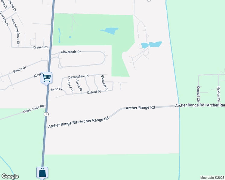 map of restaurants, bars, coffee shops, grocery stores, and more near 2403 Oxford Place in Greenville