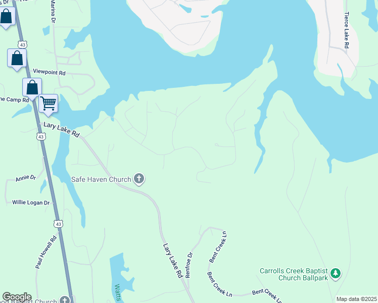 map of restaurants, bars, coffee shops, grocery stores, and more near 12030 Lester Taylor Road in Northport