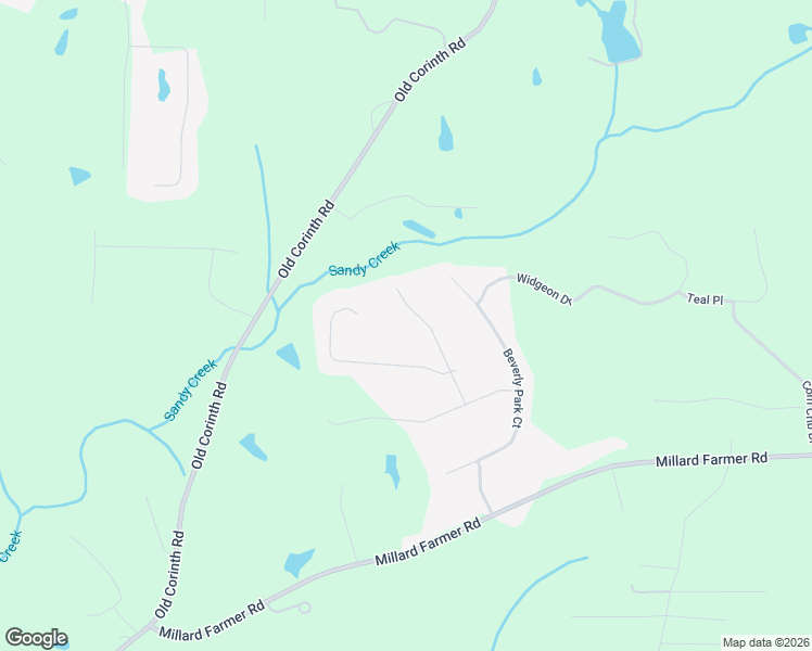 map of restaurants, bars, coffee shops, grocery stores, and more near 155 Mallard Drive in Newnan