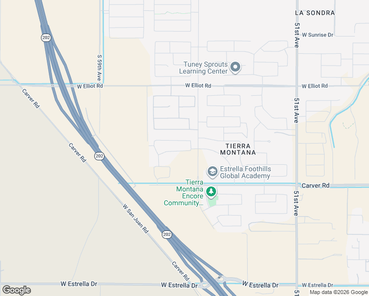 map of restaurants, bars, coffee shops, grocery stores, and more near 11327 55th Lane in Phoenix
