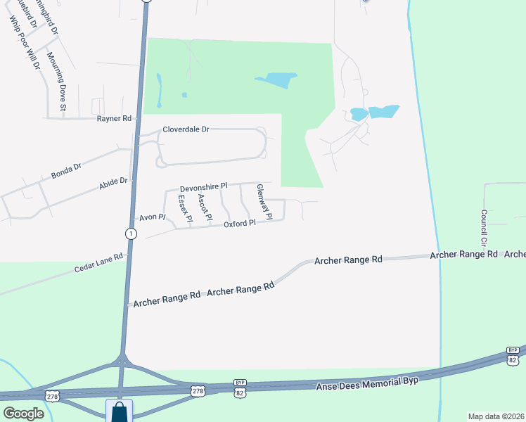 map of restaurants, bars, coffee shops, grocery stores, and more near 1307 Oxford Place in Greenville
