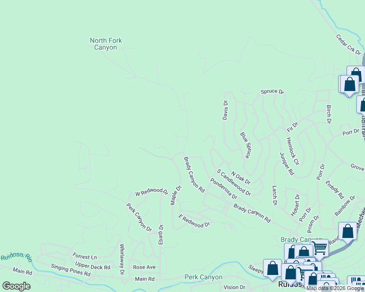 map of restaurants, bars, coffee shops, grocery stores, and more near 101-127 Maple Drive in Ruidoso