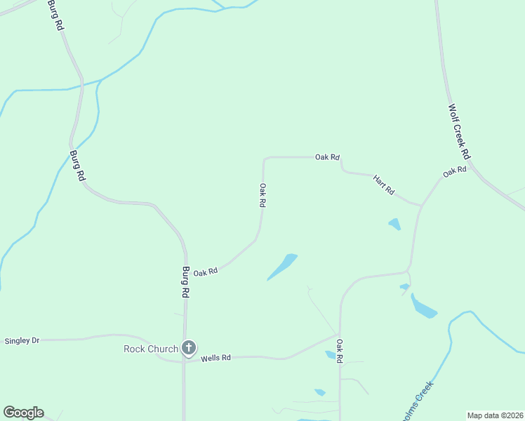 map of restaurants, bars, coffee shops, grocery stores, and more near Oak Road in Locust Grove