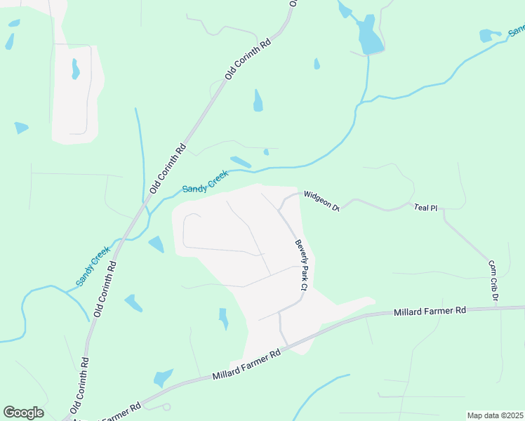 map of restaurants, bars, coffee shops, grocery stores, and more near 260 Beverly Park Court in Newnan
