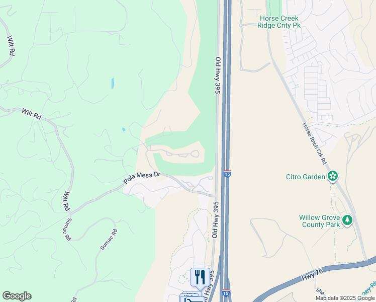 map of restaurants, bars, coffee shops, grocery stores, and more near 4320 Los Padres Drive in Fallbrook