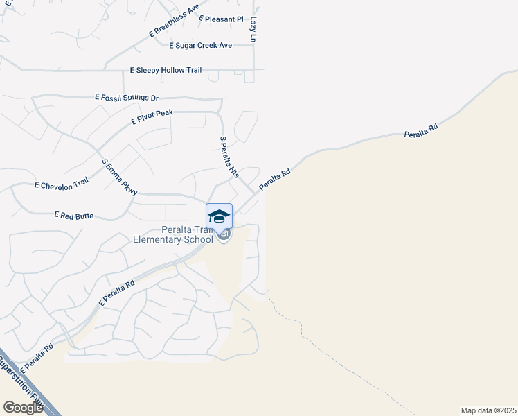 map of restaurants, bars, coffee shops, grocery stores, and more near 8155 Mountain Air Lane in Gold Canyon