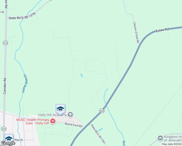 map of restaurants, bars, coffee shops, grocery stores, and more near 165 Cantley Way in Holly Hill