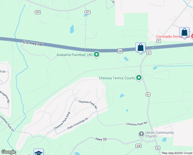 map of restaurants, bars, coffee shops, grocery stores, and more near Park View Dr in Chelsea