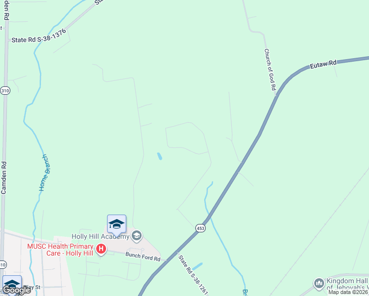 map of restaurants, bars, coffee shops, grocery stores, and more near Cantley Way in Orangeburg County