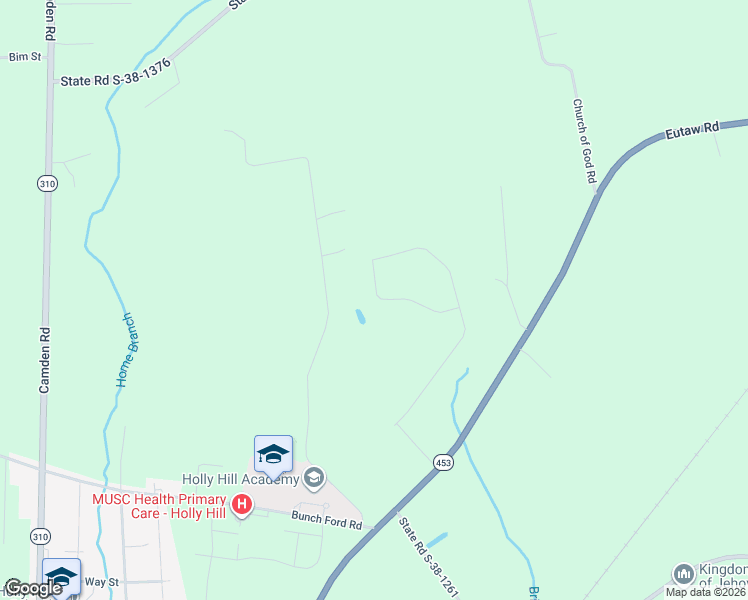 map of restaurants, bars, coffee shops, grocery stores, and more near 161 Cantley Way in Holly Hill