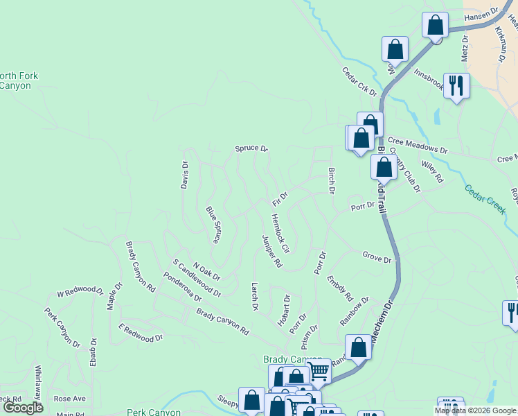 map of restaurants, bars, coffee shops, grocery stores, and more near 227 Fir Drive in Ruidoso