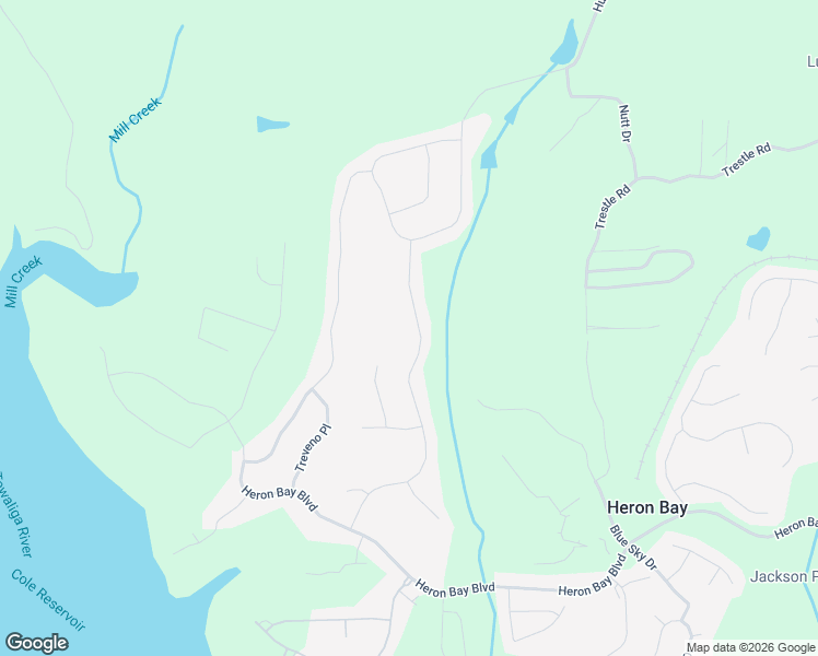 map of restaurants, bars, coffee shops, grocery stores, and more near 6109 Golf View Crossing in Locust Grove