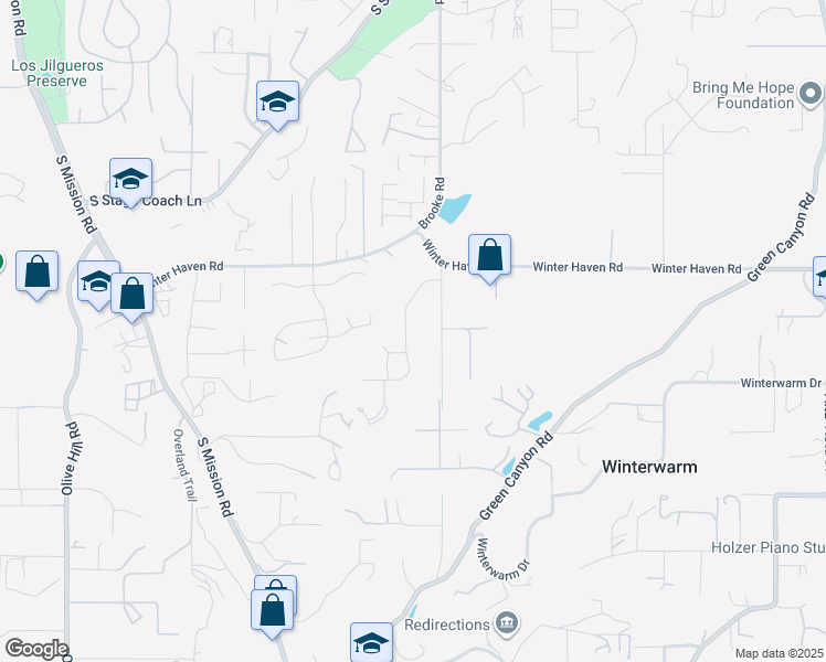 map of restaurants, bars, coffee shops, grocery stores, and more near 2565 Havencrest Drive in Fallbrook