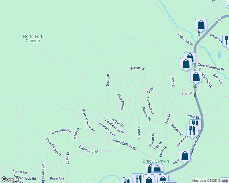 map of restaurants, bars, coffee shops, grocery stores, and more near 221 Yellow Pine Road in Ruidoso