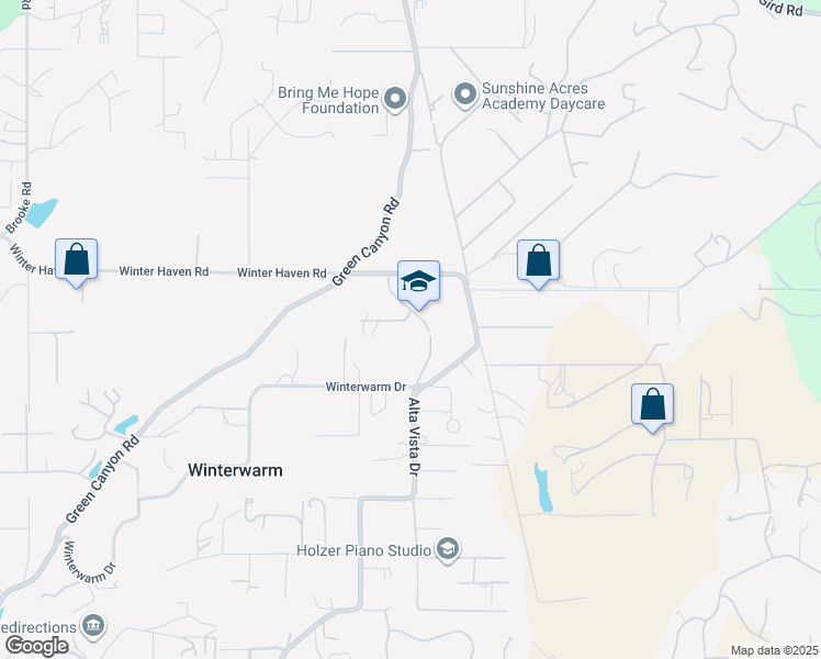 map of restaurants, bars, coffee shops, grocery stores, and more near 2607 Alta Vista Drive in Fallbrook