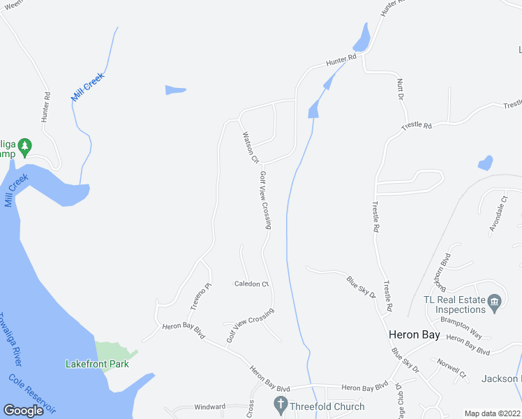 map of restaurants, bars, coffee shops, grocery stores, and more near 6117 Golf View Crossing in Locust Grove