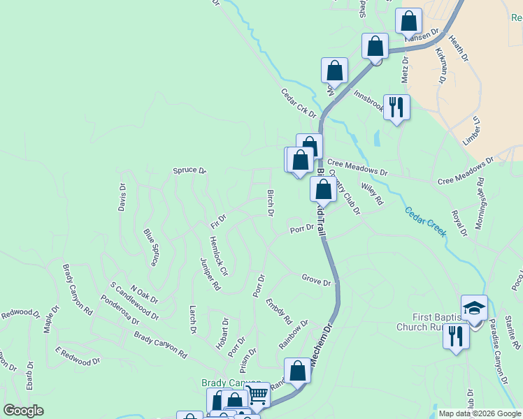map of restaurants, bars, coffee shops, grocery stores, and more near 208-272 Birch Dr in Ruidoso