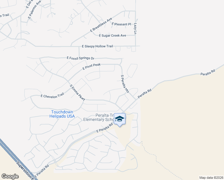 map of restaurants, bars, coffee shops, grocery stores, and more near Nandina Place in Gold Canyon