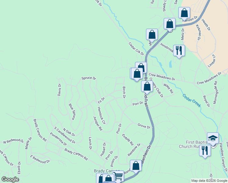 map of restaurants, bars, coffee shops, grocery stores, and more near 110 Fir Dr in Ruidoso
