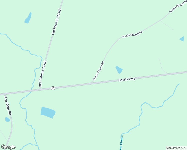 map of restaurants, bars, coffee shops, grocery stores, and more near 107 Wards Chapel Road in Eatonton