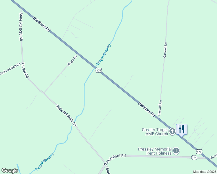 map of restaurants, bars, coffee shops, grocery stores, and more near 7050 Old State Road in Holly Hill