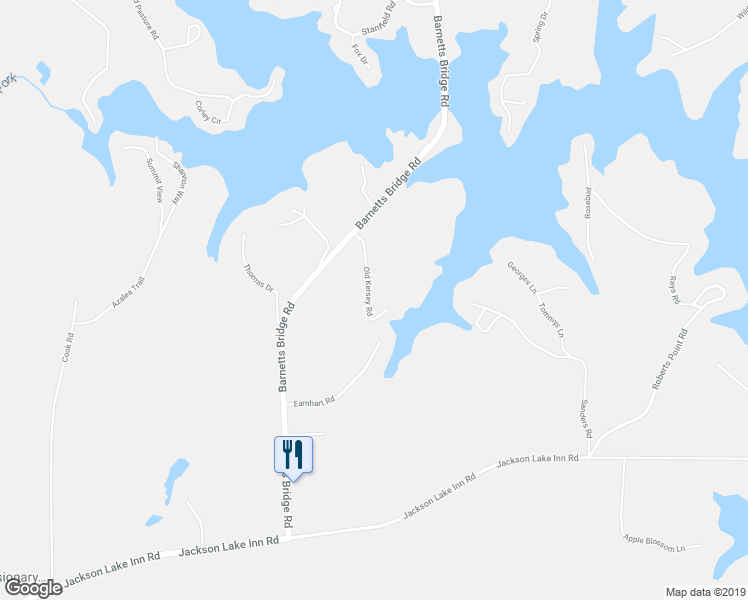 map of restaurants, bars, coffee shops, grocery stores, and more near 135 Old Kersey Road in Jackson