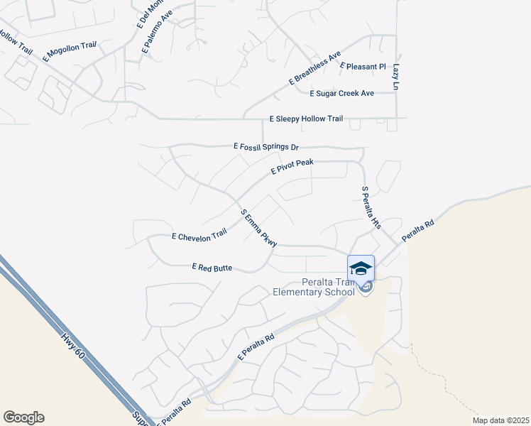 map of restaurants, bars, coffee shops, grocery stores, and more near 12209 East Chiricahua Place in Gold Canyon