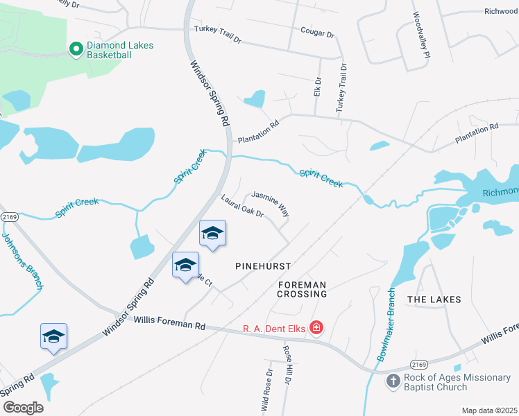 map of restaurants, bars, coffee shops, grocery stores, and more near 4724 Laural Oak Drive in Hephzibah