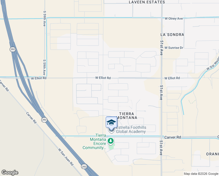 map of restaurants, bars, coffee shops, grocery stores, and more near 11040 North 54th Place in Phoenix