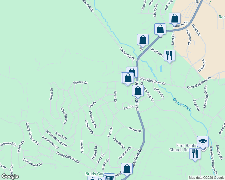 map of restaurants, bars, coffee shops, grocery stores, and more near 208-272 Birch Dr in Ruidoso