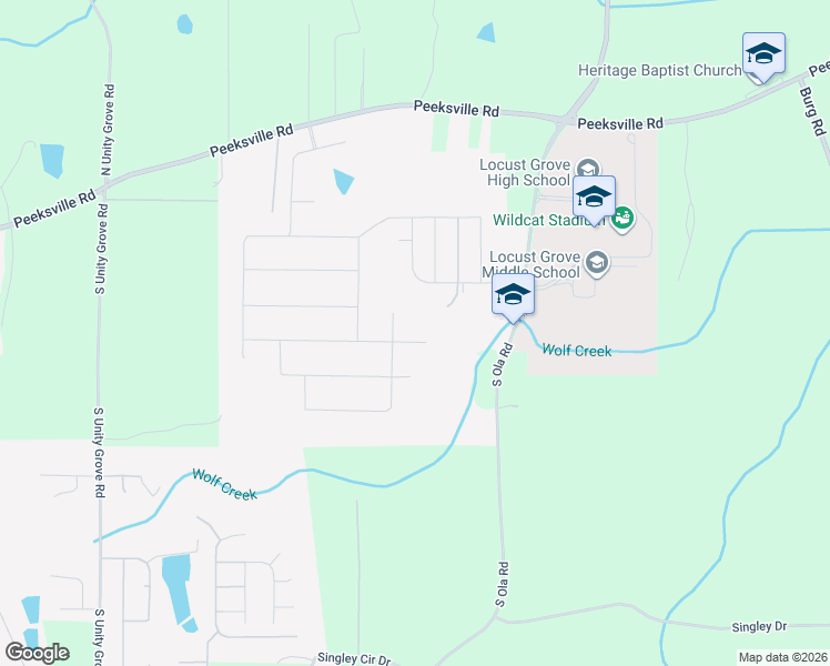 map of restaurants, bars, coffee shops, grocery stores, and more near in Locust Grove