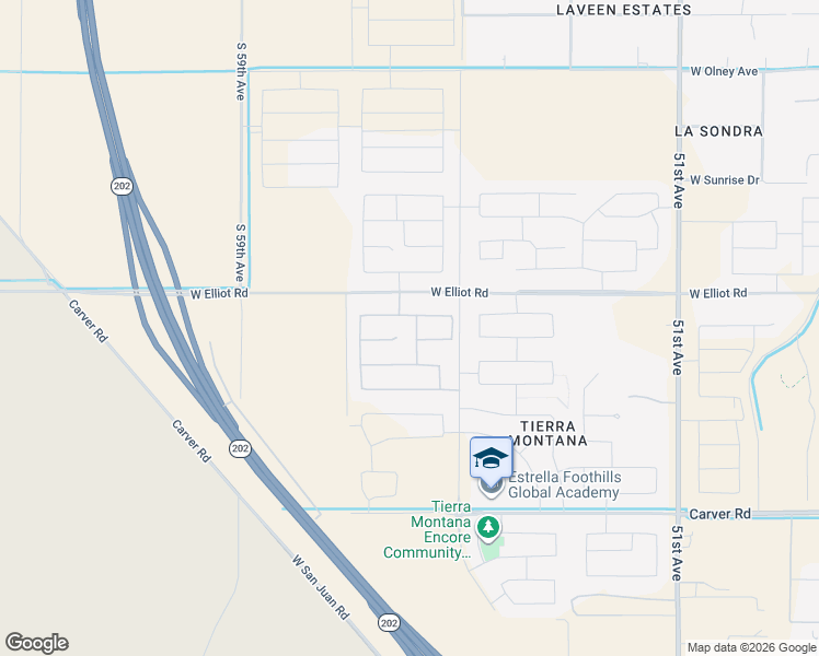 map of restaurants, bars, coffee shops, grocery stores, and more near 5538 West Jackalope Lane in Phoenix