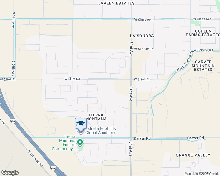 map of restaurants, bars, coffee shops, grocery stores, and more near 5236 West Walatowa Street in Phoenix