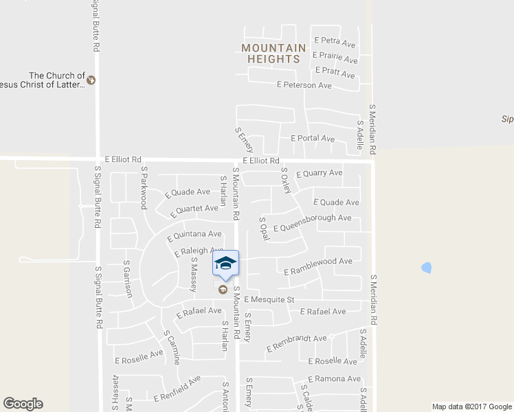 map of restaurants, bars, coffee shops, grocery stores, and more near 11235 East Quade Circle in Mesa