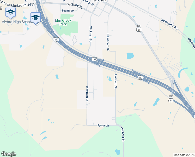 map of restaurants, bars, coffee shops, grocery stores, and more near 117 Deer Creek Drive in Alvord
